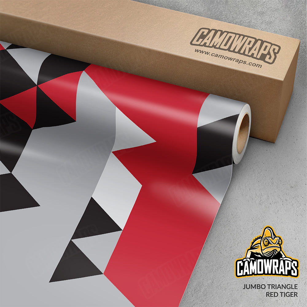 Triangle Red Tiger Gun Skin Vinyl Wrap