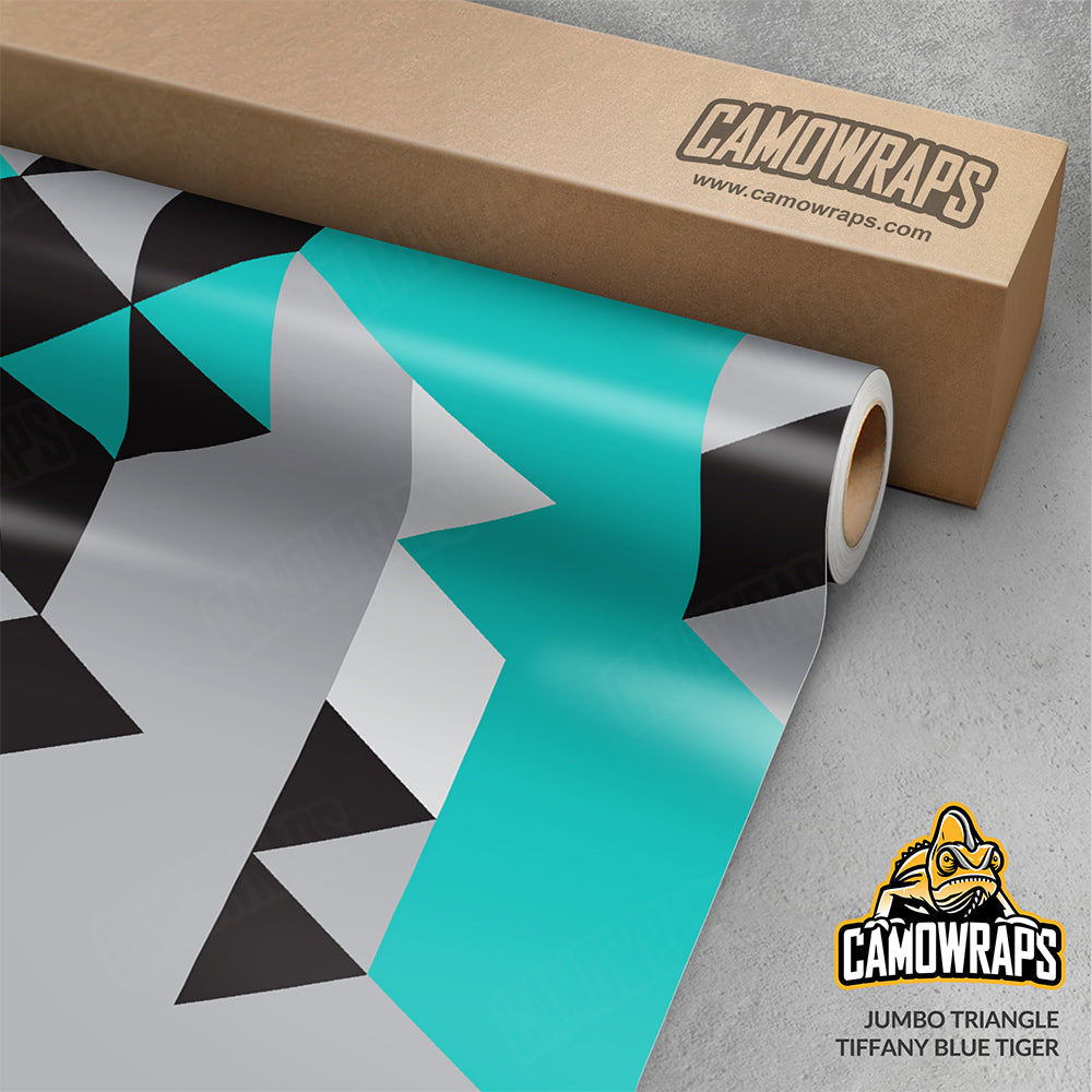 Triangle Tiffany Blue Tiger Gun Skin Vinyl Wrap