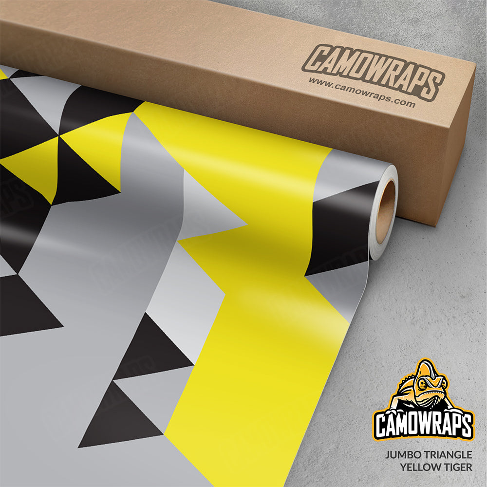 Triangle Yellow Tiger Gun Skin Vinyl Wrap