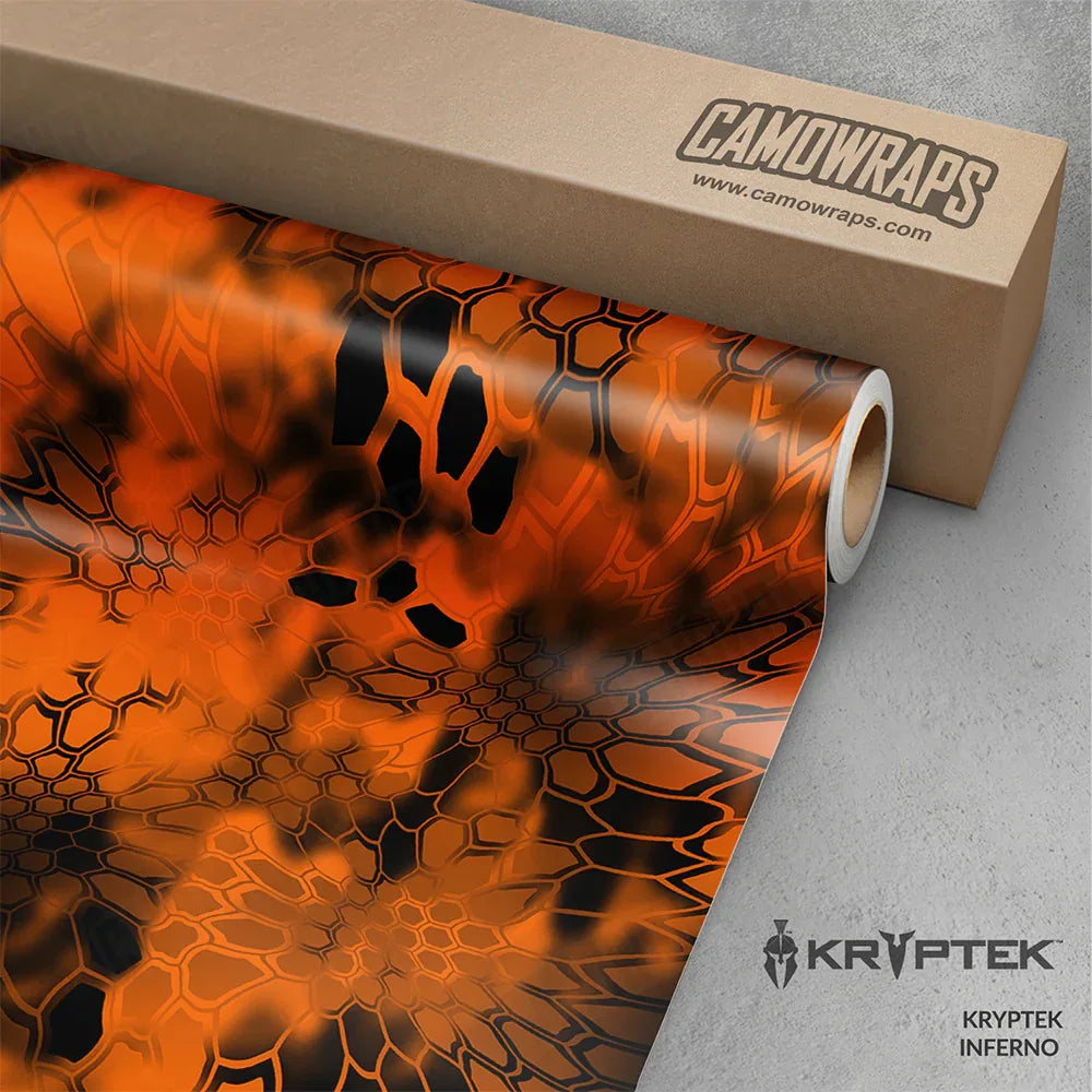 Kryptek Inferno Vinyl Wrap | Blowout Stock | Avery Dennison Media | Gloss Finish | 5ft x 6ft | 645242