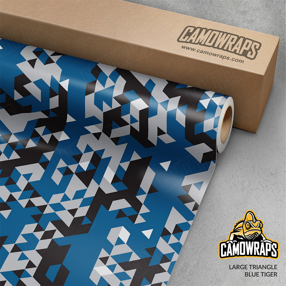 Triangle Blue Tiger Gun Skin Vinyl Wrap