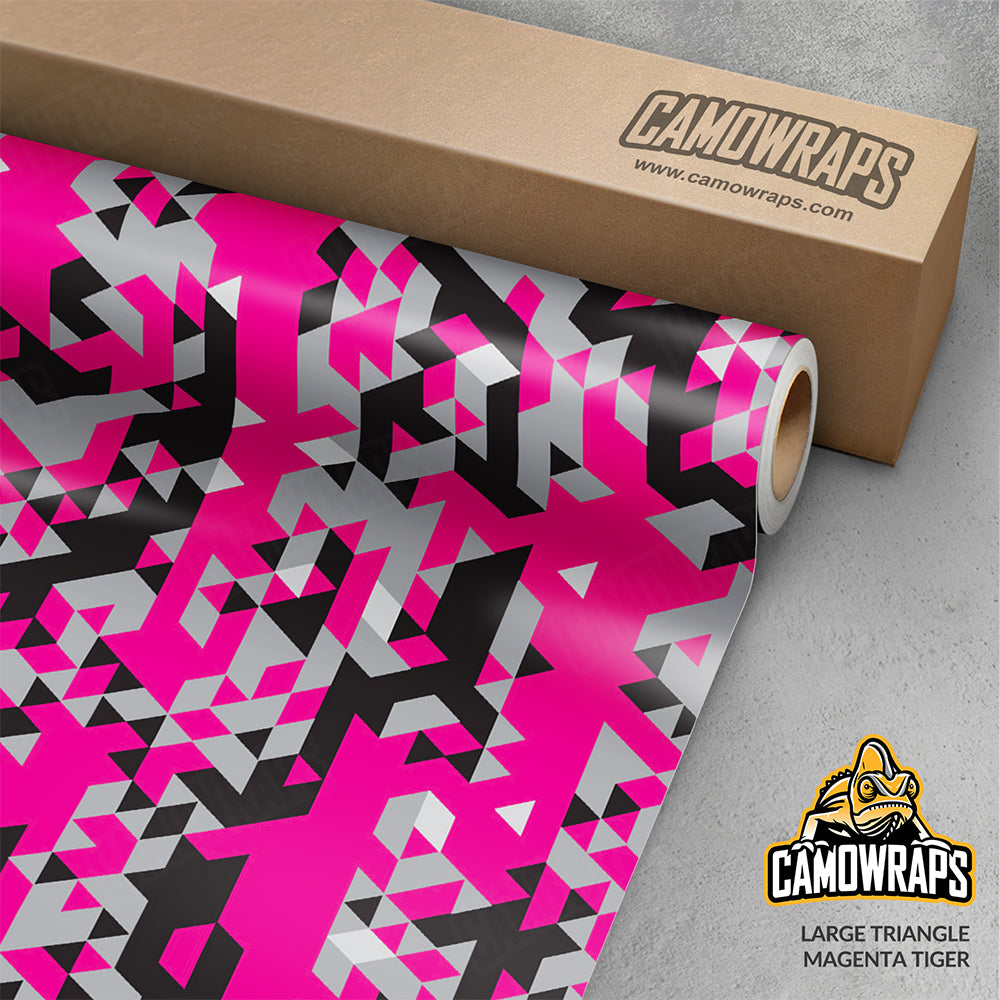 Triangle Magenta Tiger Gun Skin Vinyl Wrap