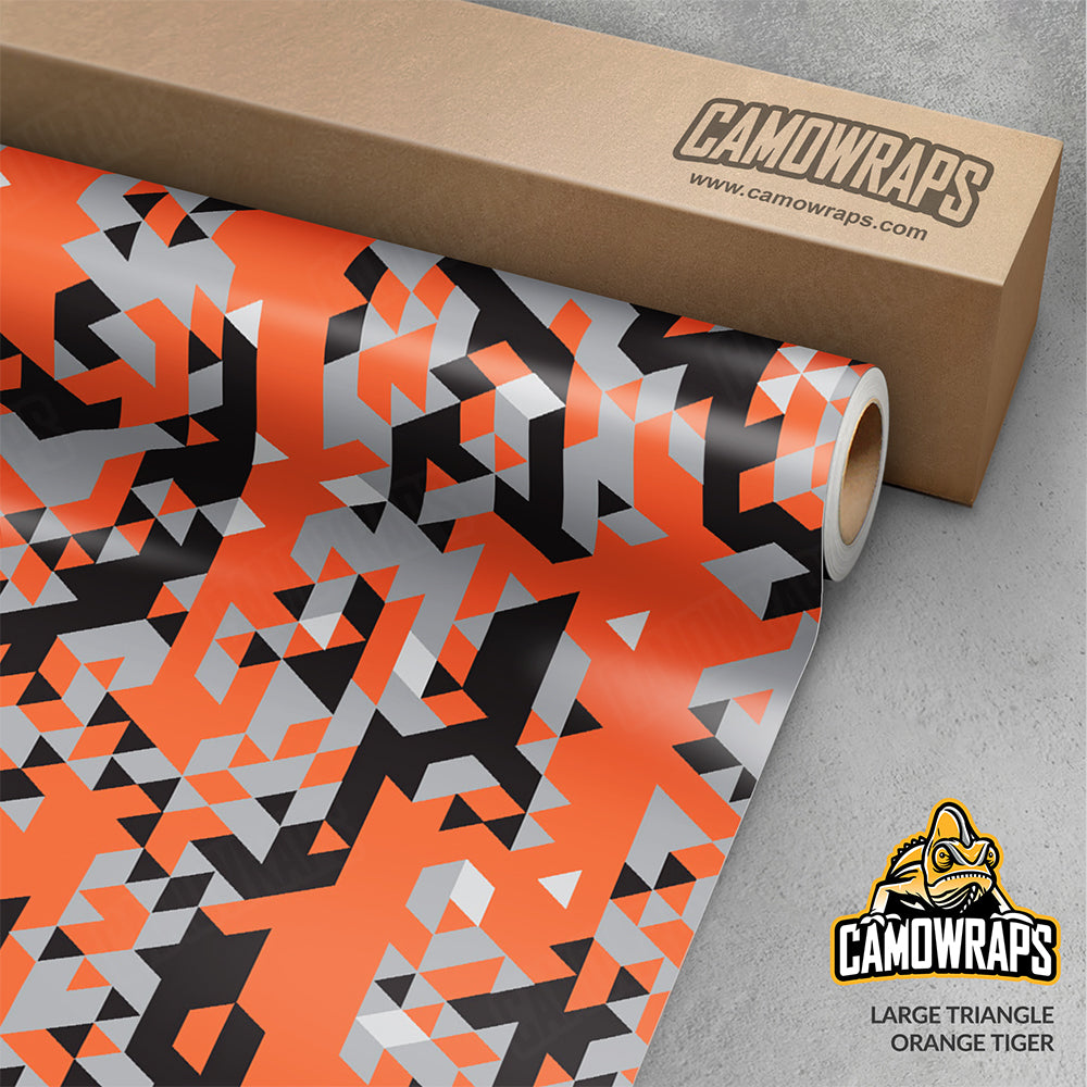 Triangle Orange Tiger Gun Skin Vinyl Wrap