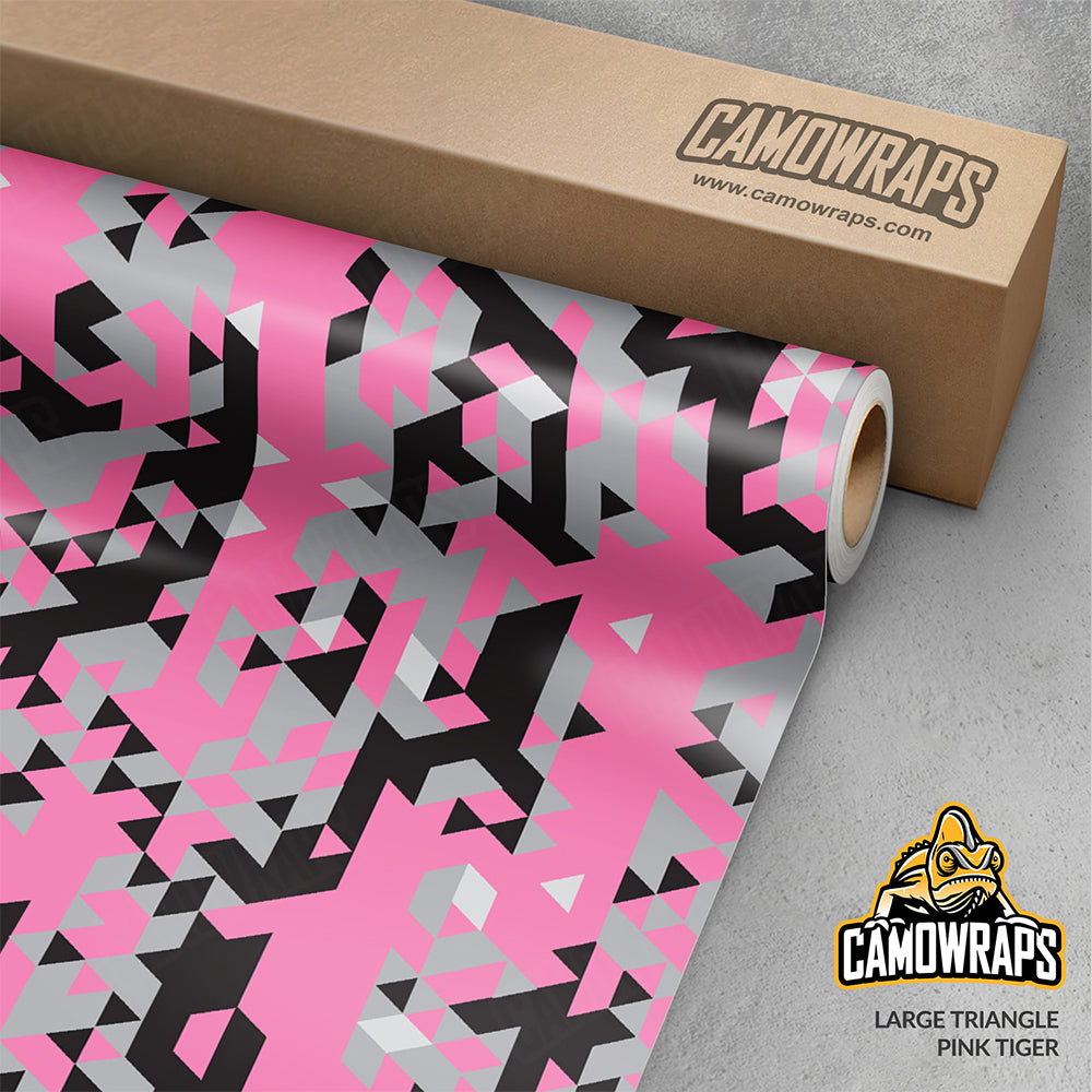 Triangle Pink Tiger Gun Skin Vinyl Wrap