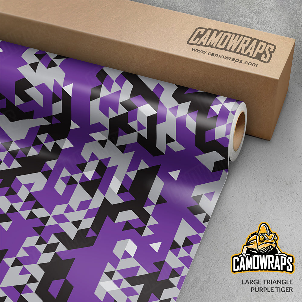 Triangle Purple Tiger Gun Skin Vinyl Wrap