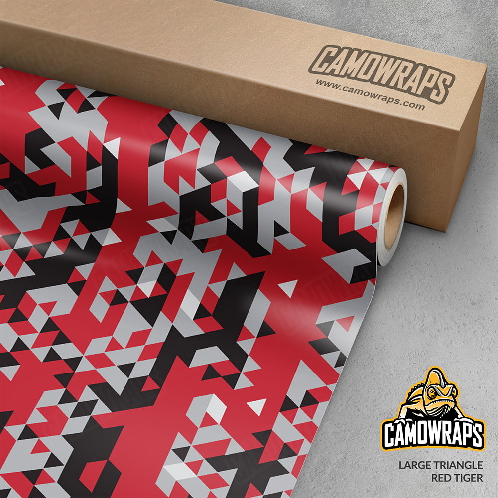 Triangle Red Tiger Gun Skin Vinyl Wrap