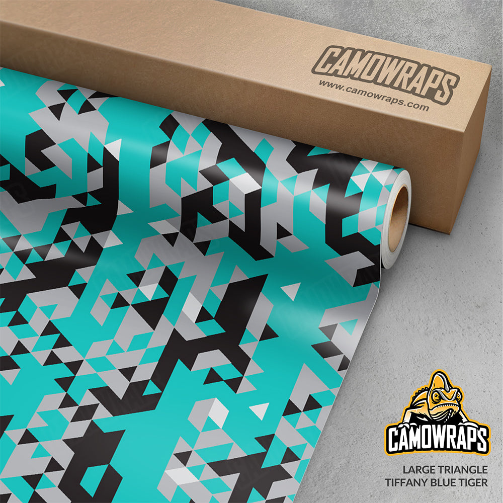 Triangle Tiffany Blue Tiger Gun Skin Vinyl Wrap