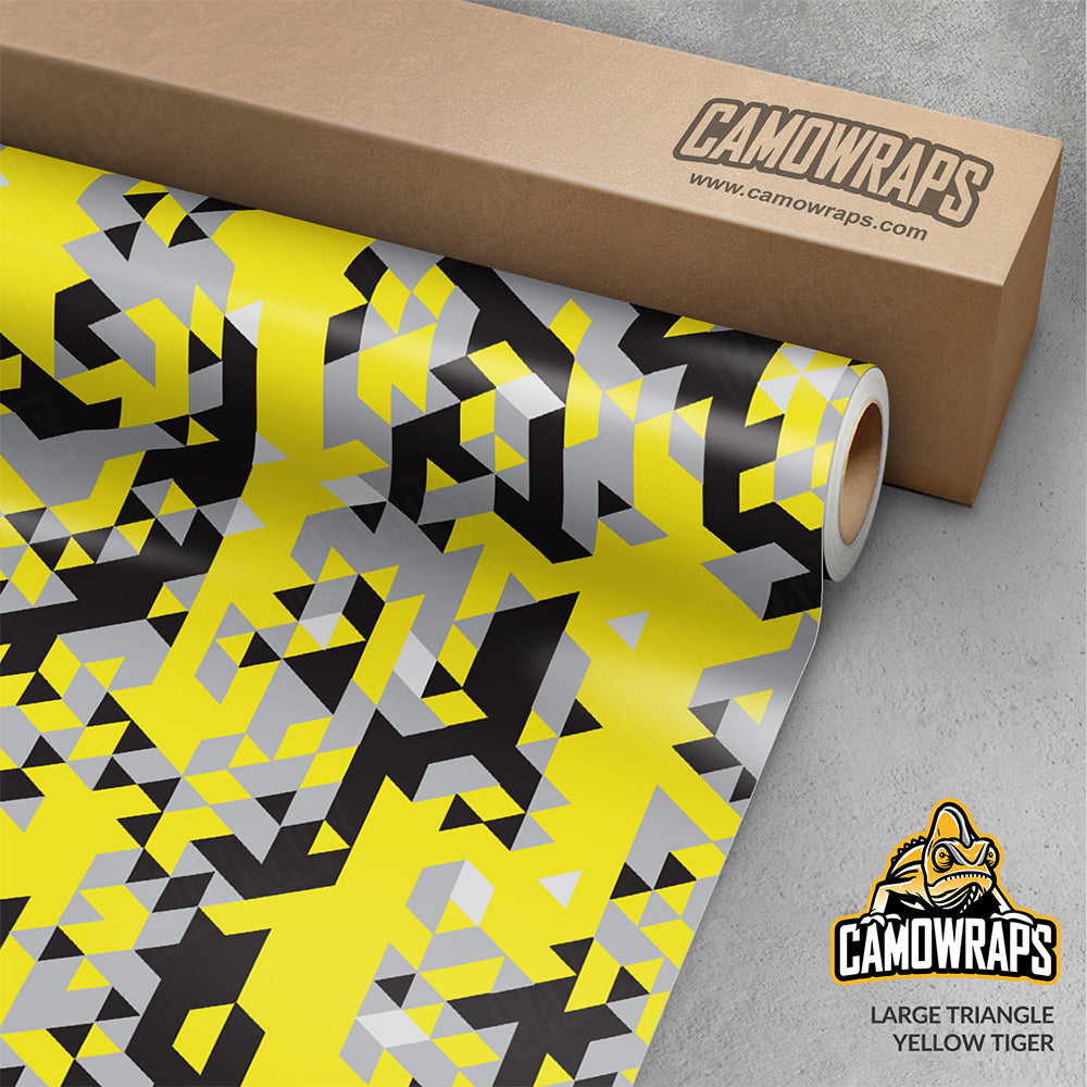 Triangle Yellow Tiger Gun Skin Vinyl Wrap
