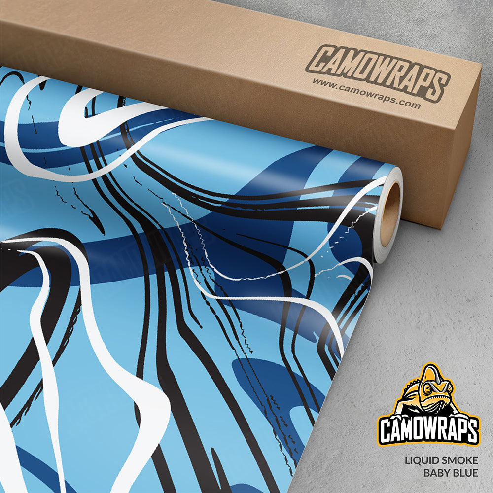 Liquid Smoke Baby Blue Gun Skin Vinyl Wrap