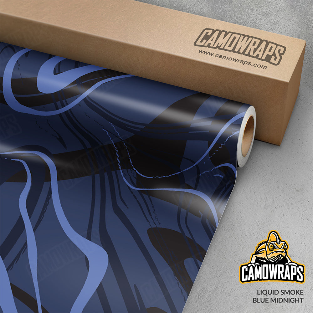 Liquid Smoke Blue Midnight Gun Skin Vinyl Wrap