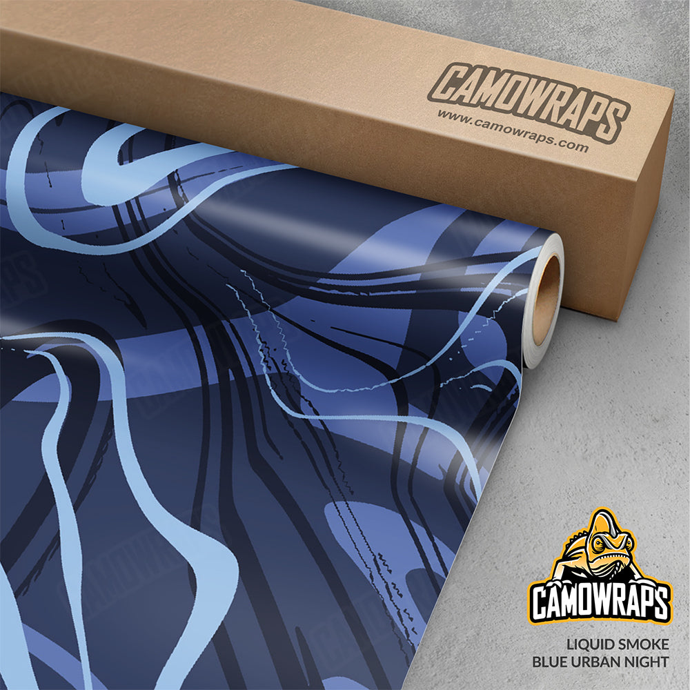 Liquid Smoke Blue Urban Night Gun Skin Vinyl Wrap