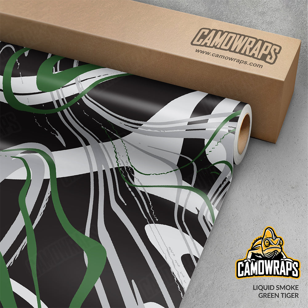 Liquid Smoke Green Tiger Gun Skin Vinyl Wrap