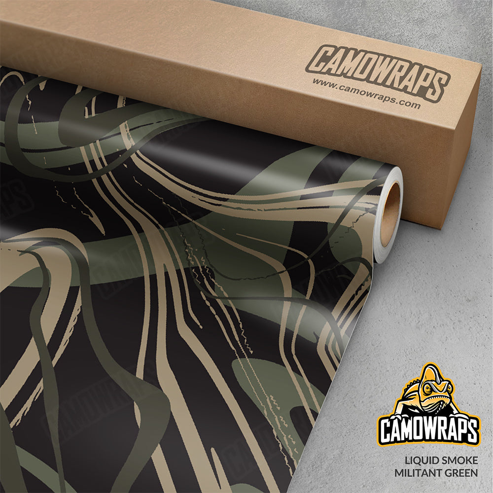 Liquid Smoke Militant Green Gun Skin Vinyl Wrap