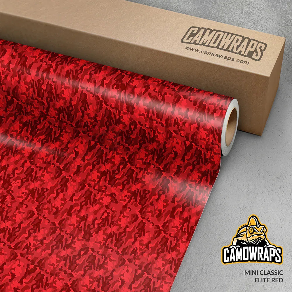 Mini Classic Elite Red Vinyl Wrap | Blowout Stock | Avery Dennison Media | Gloss Finish | 5ft x 3ft (1ft Sections) | 555888