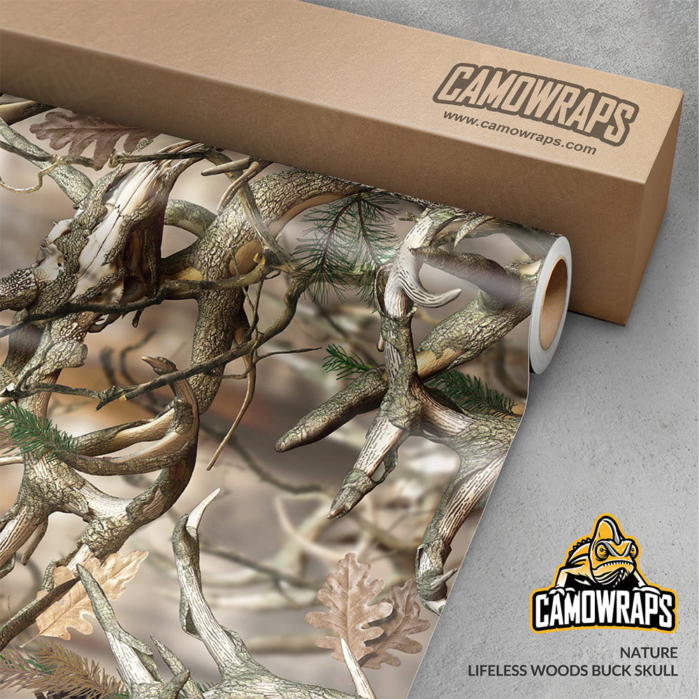 Nature Lifeless Woods Buck Skull Gun Skin Vinyl Wrap