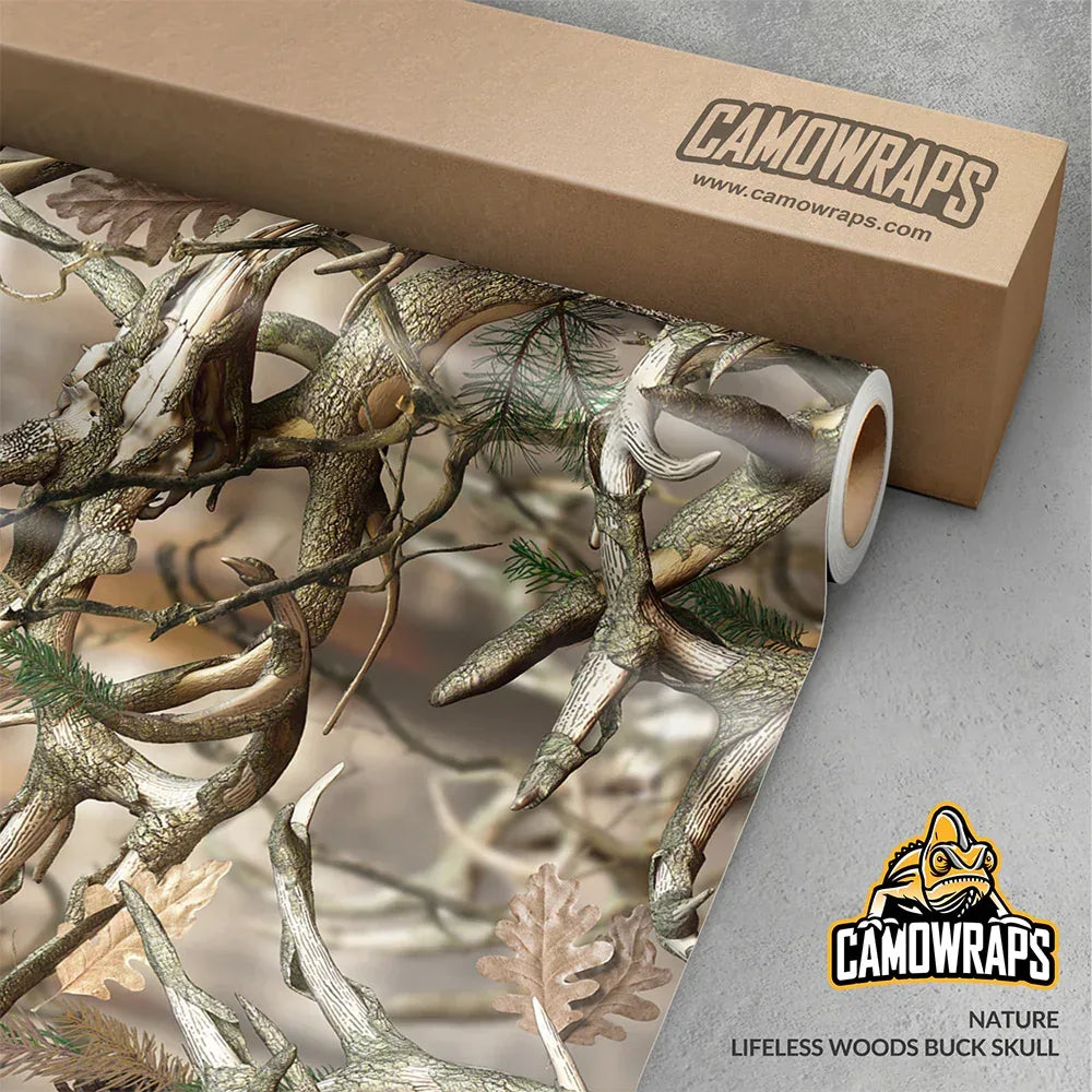 Nature Lifeless Woods Buck Skull Gun Skin Vinyl Wrap