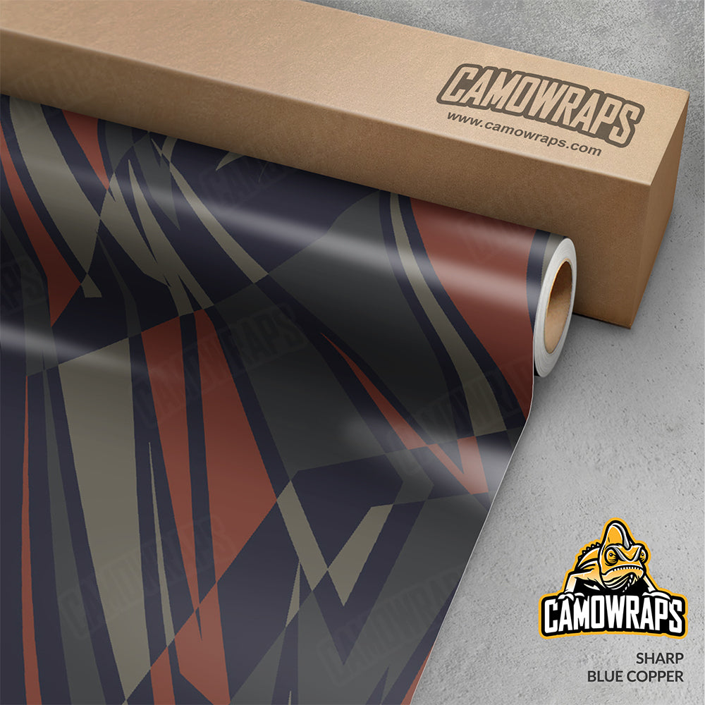 Sharp Blue Copper Gun Skin Vinyl Wrap