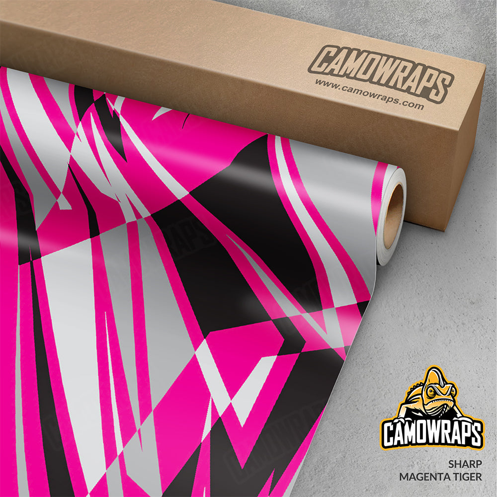 Sharp Magenta Tiger Gun Skin Vinyl Wrap