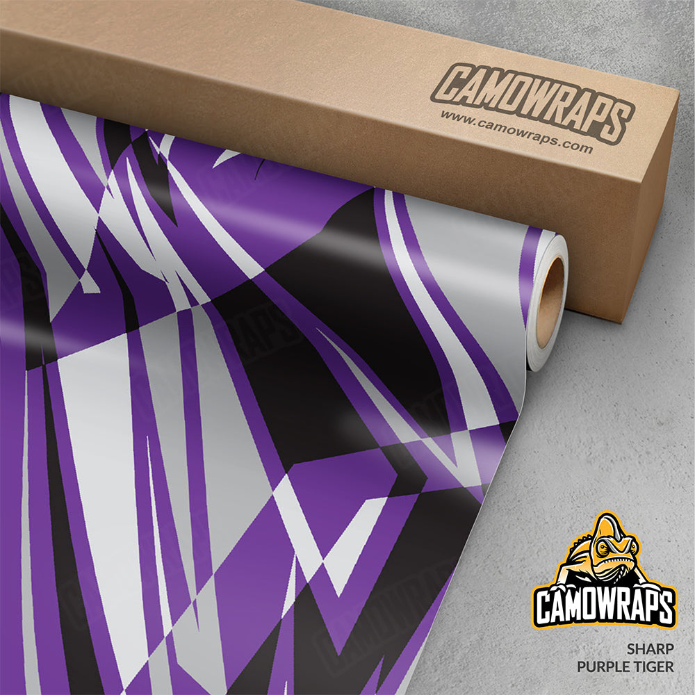 Sharp Purple Tiger Gun Skin Vinyl Wrap