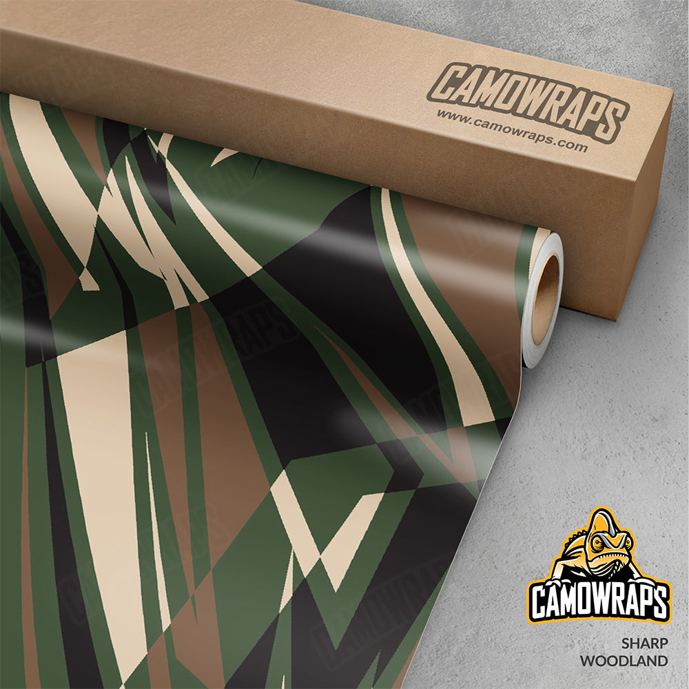 Sharp Woodland Gun Skin Vinyl Wrap