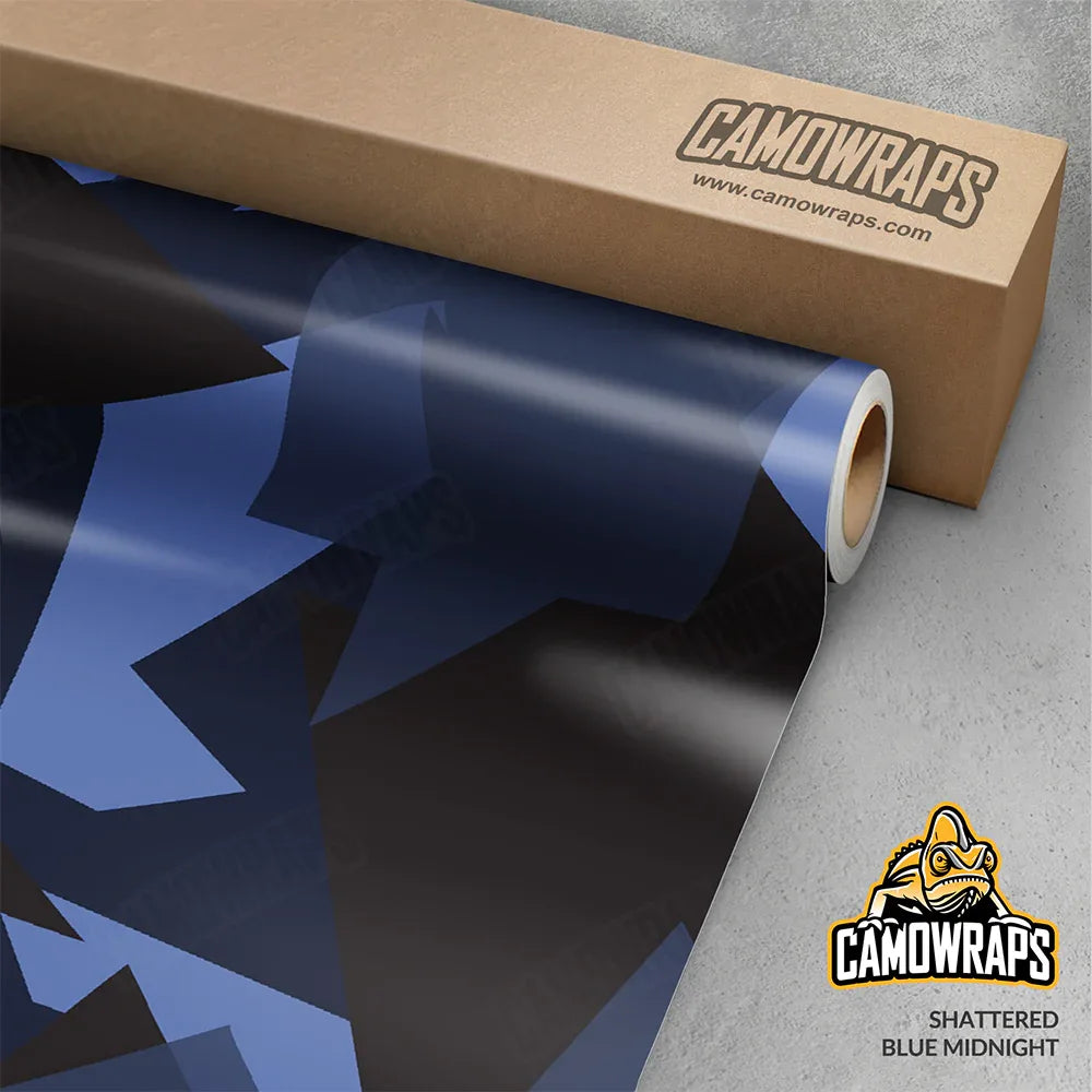 Shattered Blue Midnight Gun Skin Vinyl Wrap