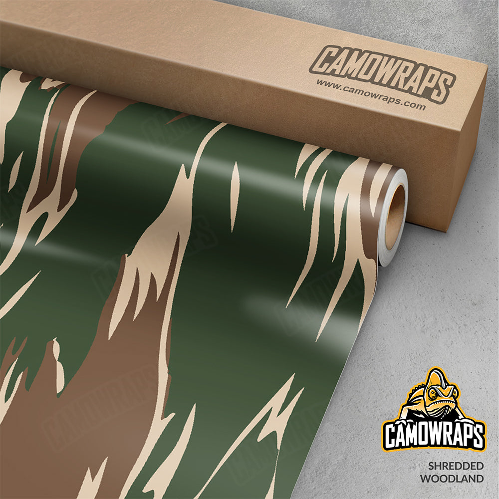Shredded Woodland Gun Skin Vinyl Wrap