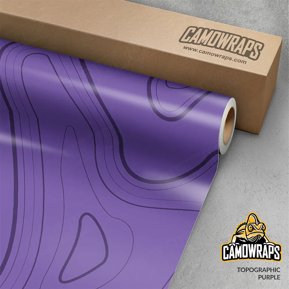 Topographic Purple Gun Skin Vinyl Wrap