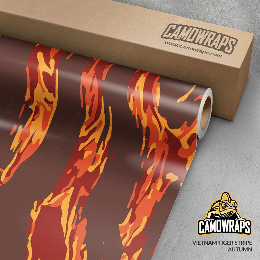 Vietnam Tiger Stripe Autumn Gun Skin Vinyl Wrap