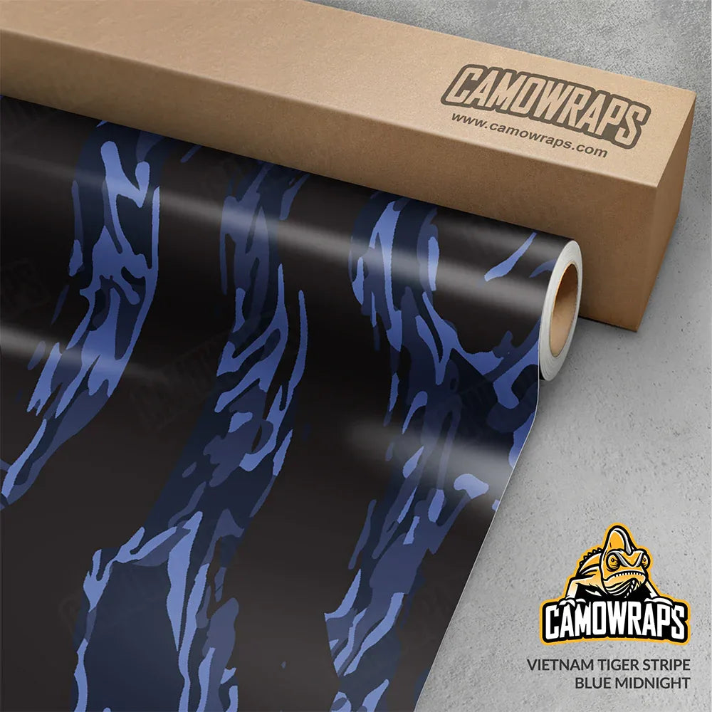 Vietnam Tiger Stripe Blue Midnight Gun Skin Vinyl Wrap