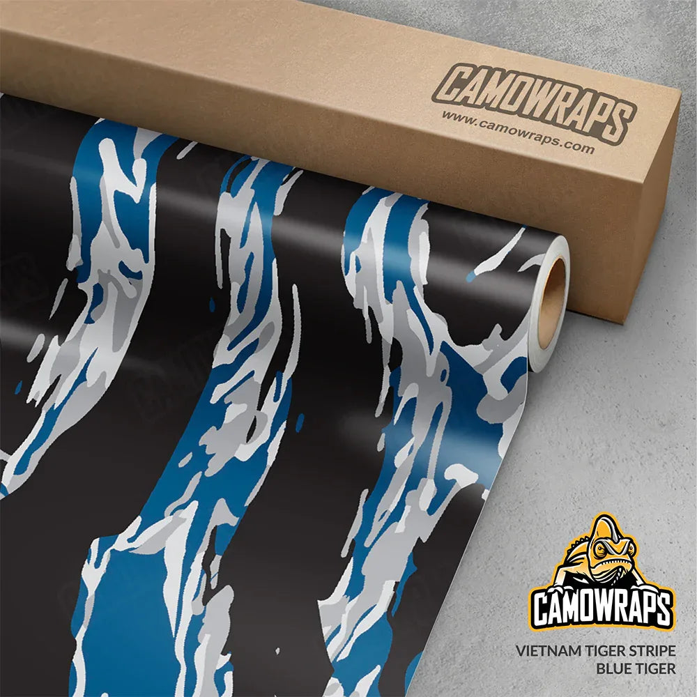Vietnam Tiger Stripe Blue Tiger Gun Skin Vinyl Wrap