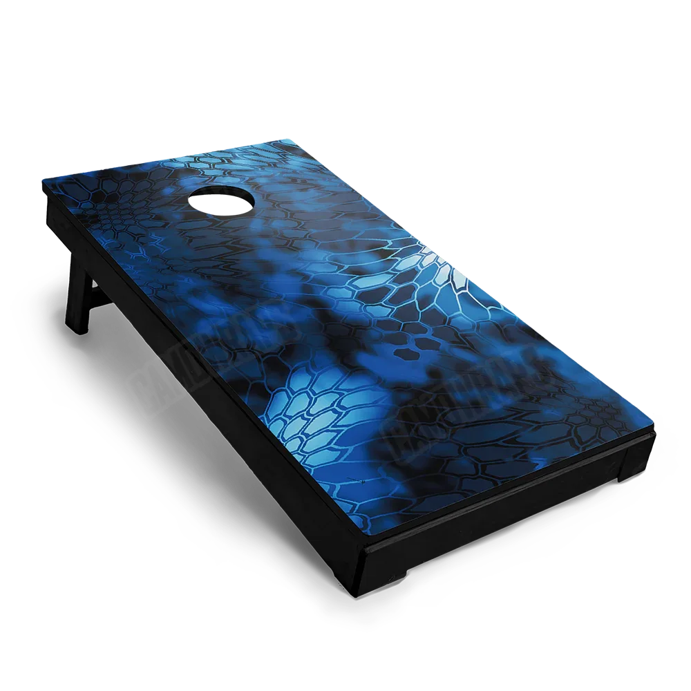 Kryptek Blue Lightning Cornhole Board Wraps