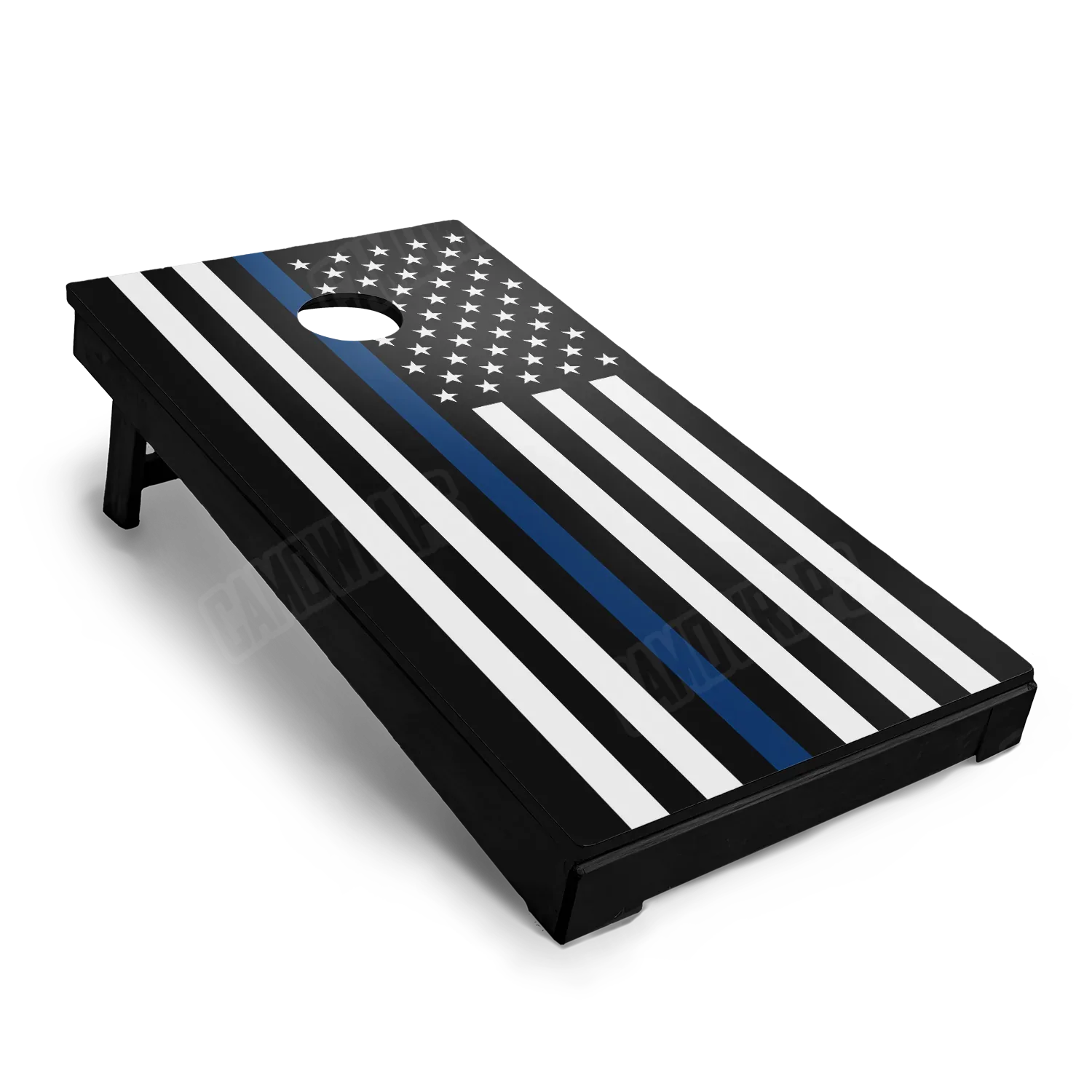 Patriotic Police Service Flag Cornhole Board Wraps
