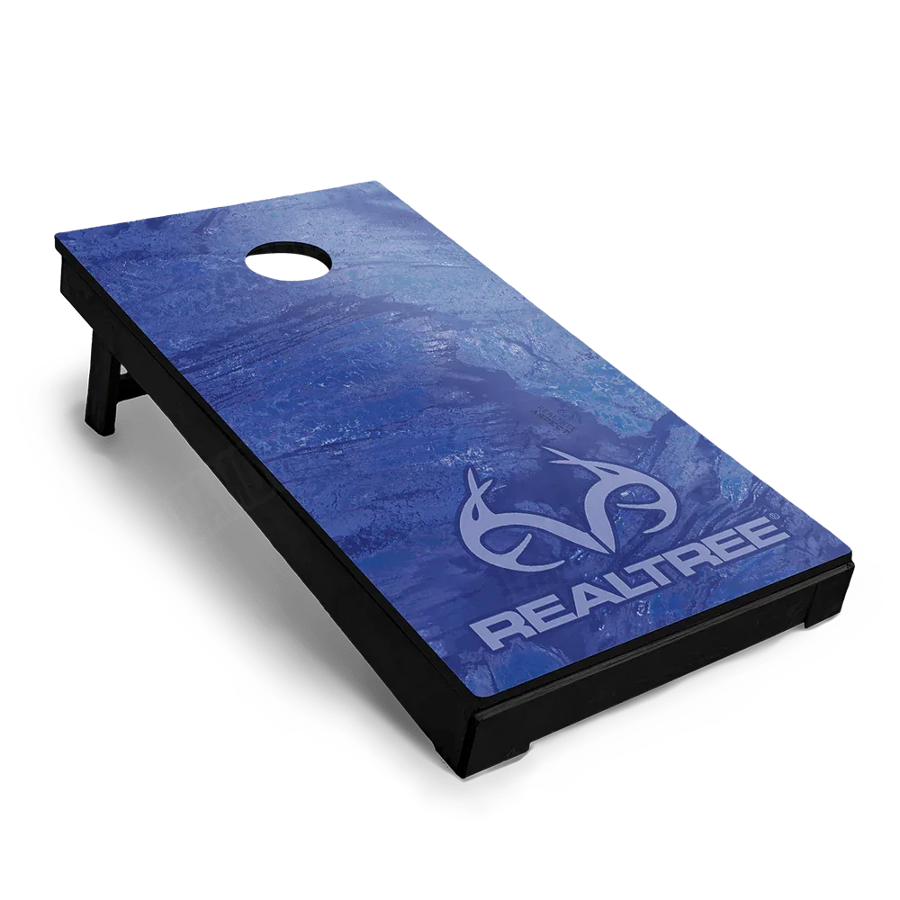 Realtree Aspect Royal Blue Cornhole Board Wraps