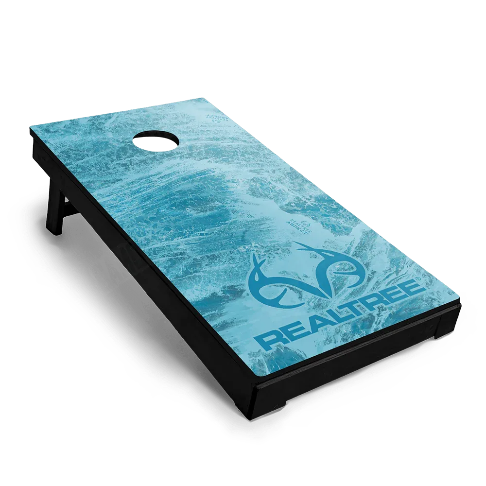 Realtree Aspect Sea Blue Cornhole Board Wraps