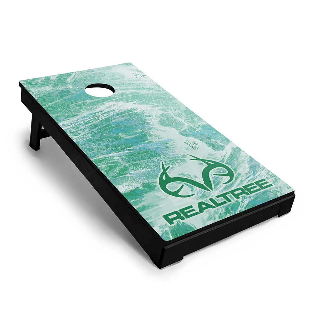 Realtree Aspect Teal Waters Cornhole Board Wraps
