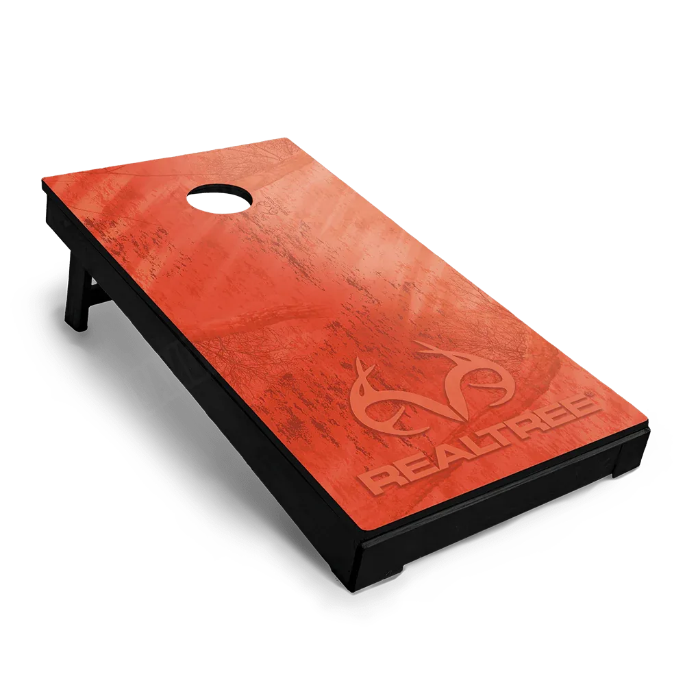 Realtree Fishing Orange Cornhole Board Wraps