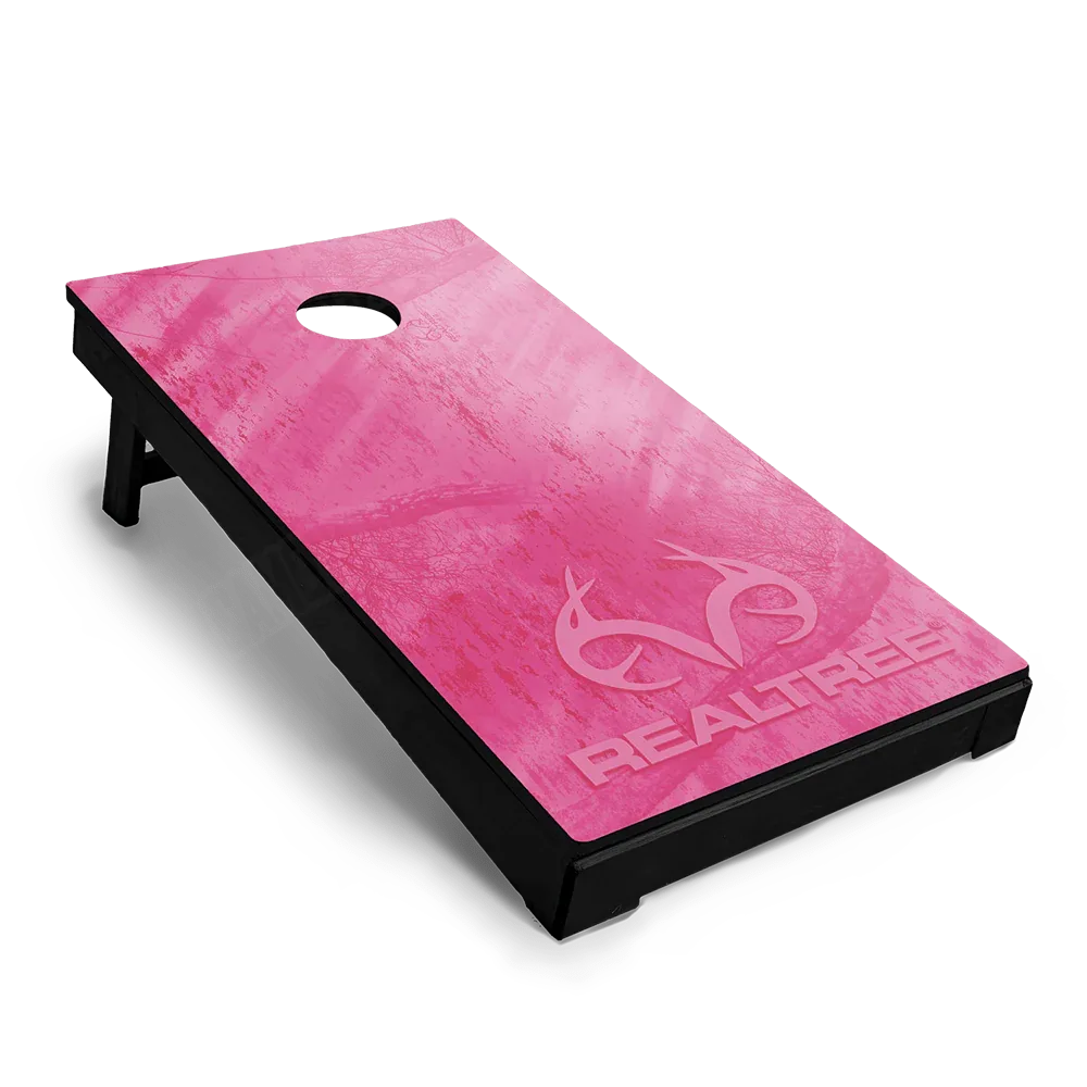 Realtree Fishing Pink Cornhole Board Wraps