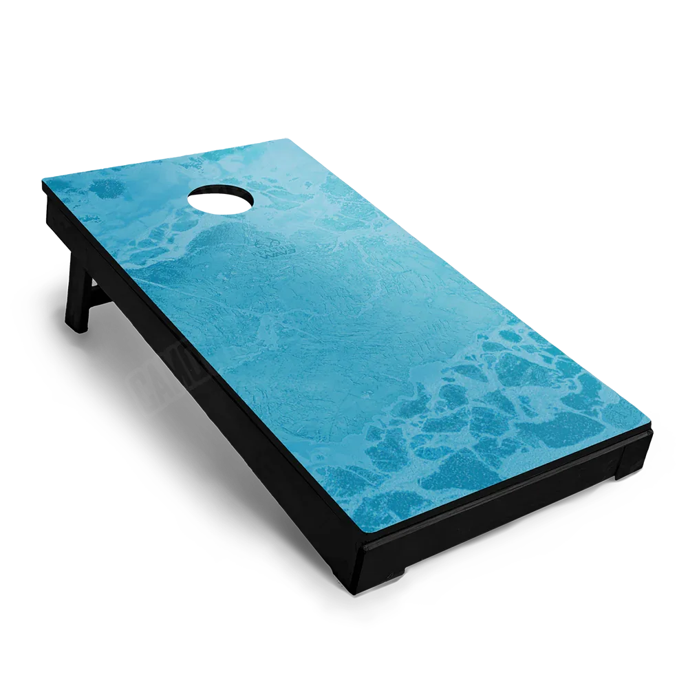 Realtree WAV3 Light Blue Cornhole Board Wraps