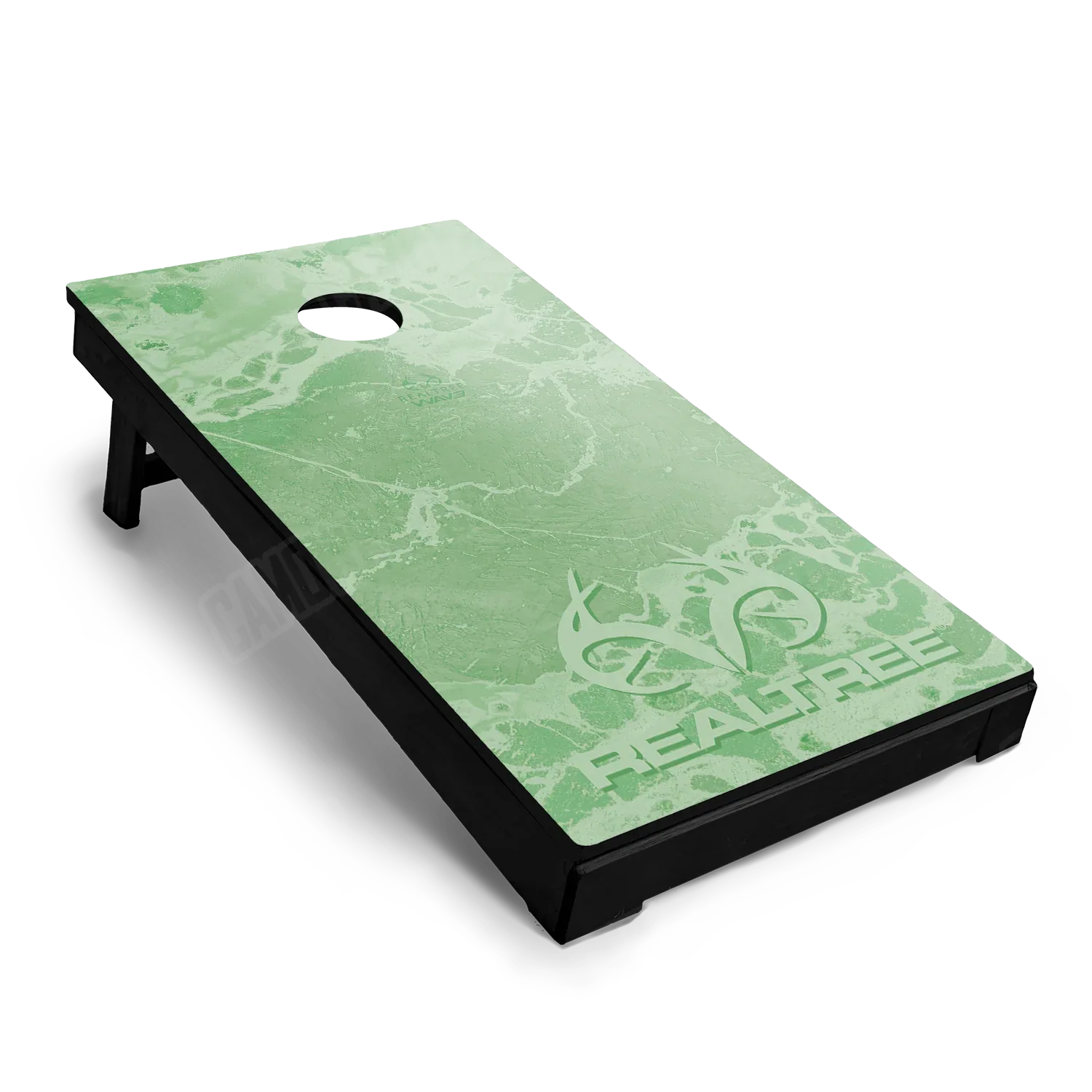 Realtree WAV3 Lime Green Cornhole Board Wraps