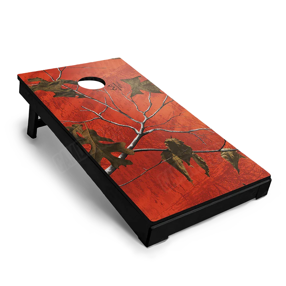 Realtree XTRA Colors Orange Cornhole Board Wraps