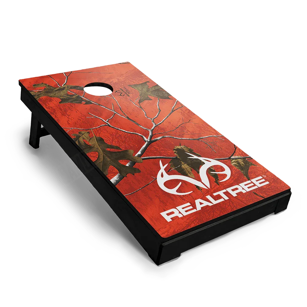 Realtree XTRA Colors Orange Cornhole Board Wraps
