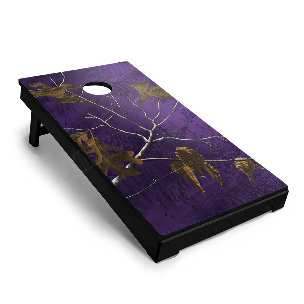 Realtree XTRA Colors Purple Cornhole Board Wraps