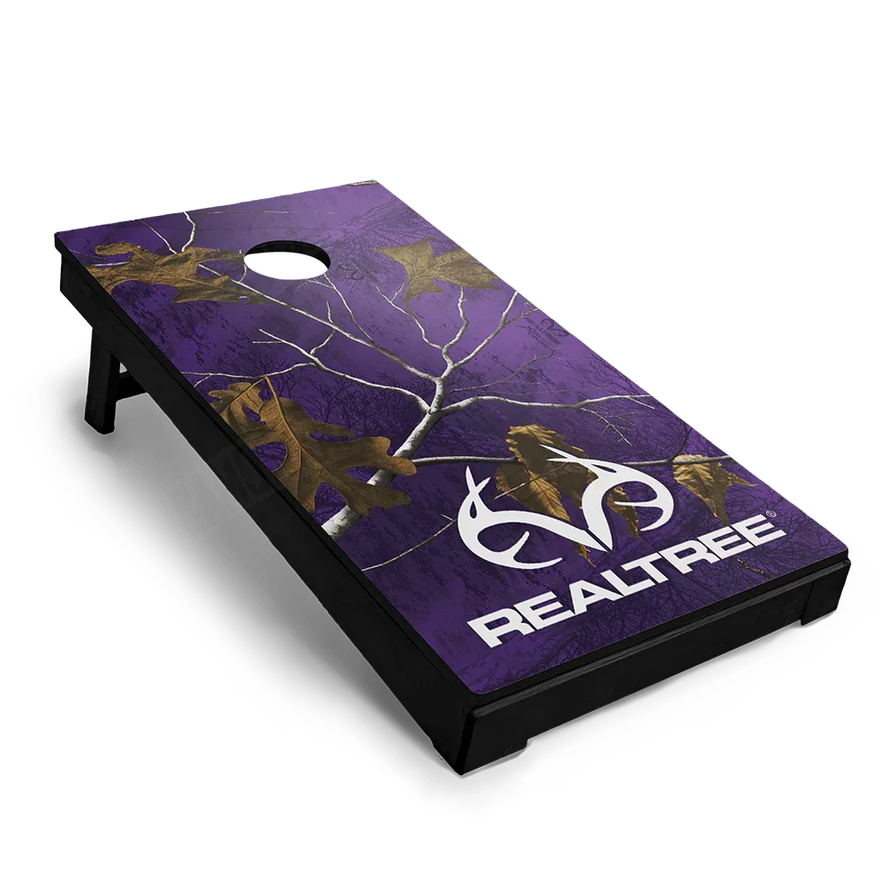 Realtree XTRA Colors Purple Cornhole Board Wraps