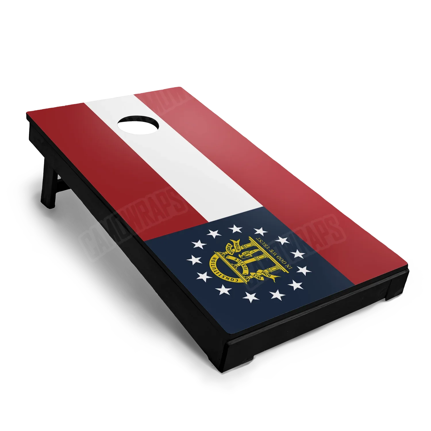 US States Georgia Flag Cornhole Board Wraps