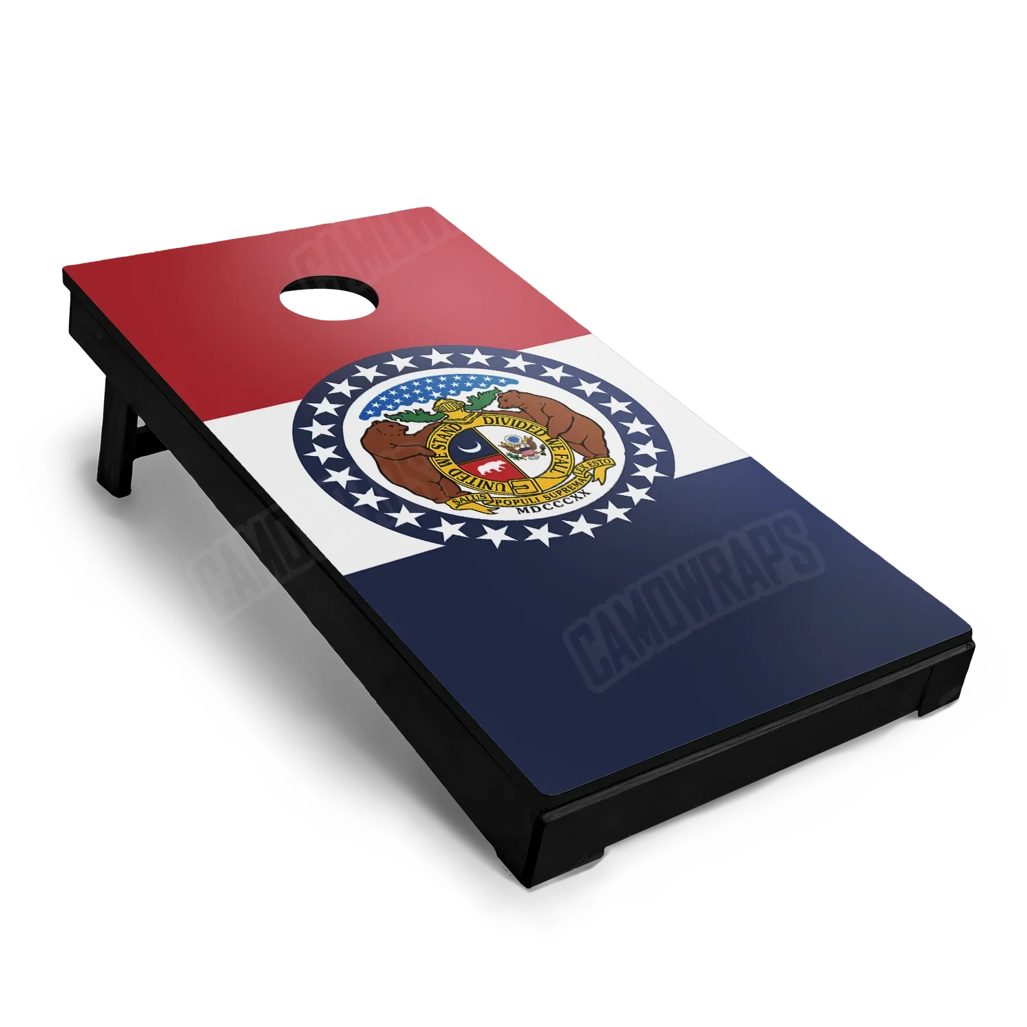 US States Missouri Flag Cornhole Board Wraps