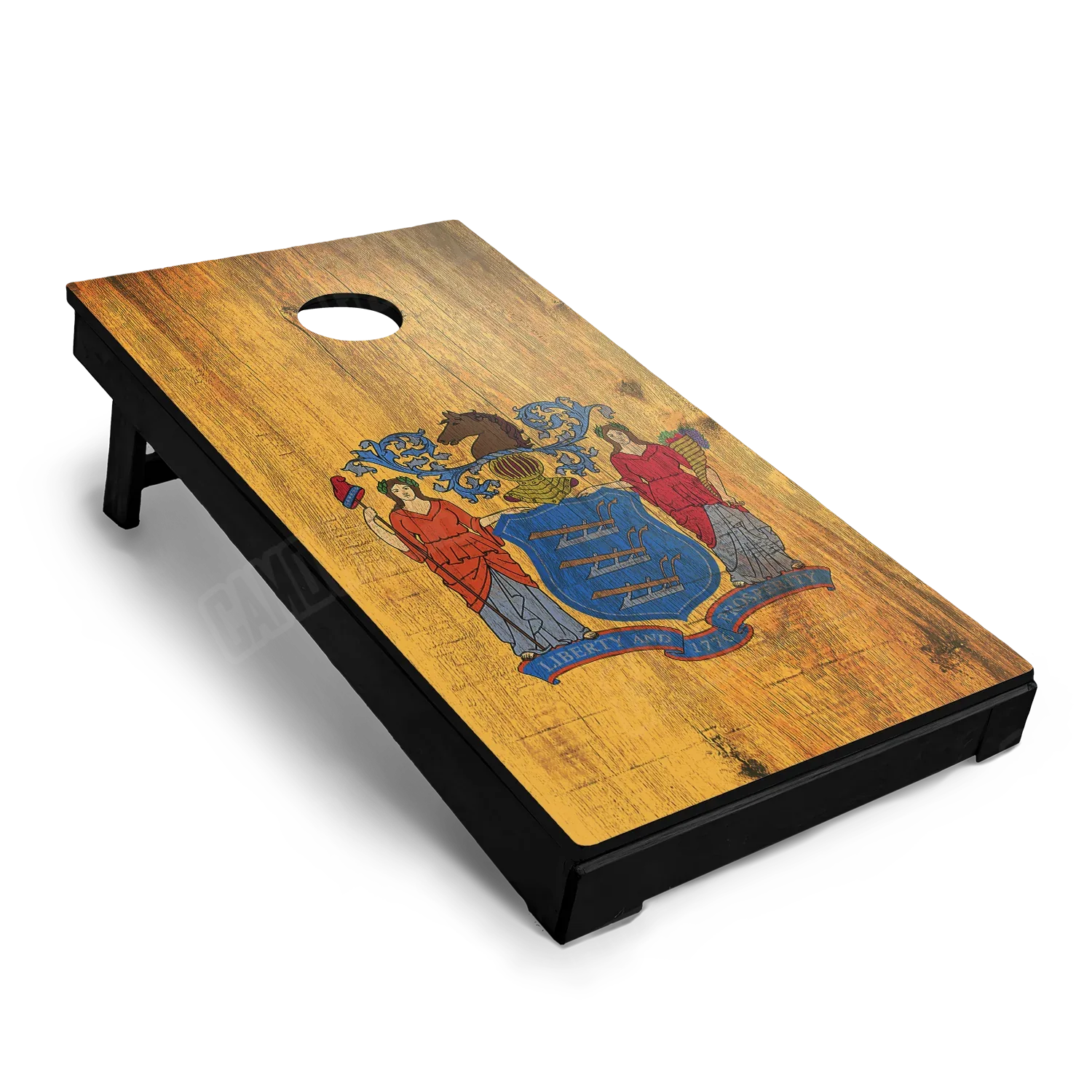 US States New Jersey Distressed Flag Cornhole Board Wraps