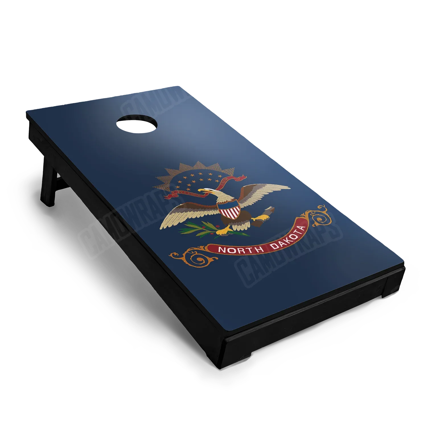 US States North Dakota Flag Cornhole Board Wraps