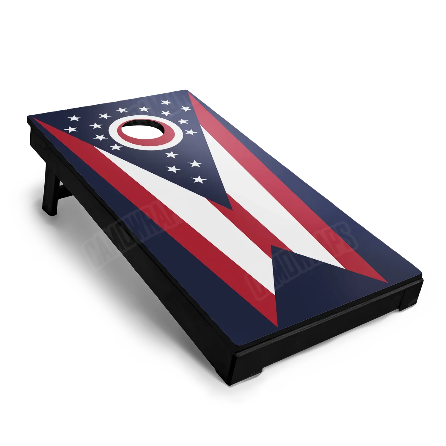 US States Ohio Flag Cornhole Board Wraps