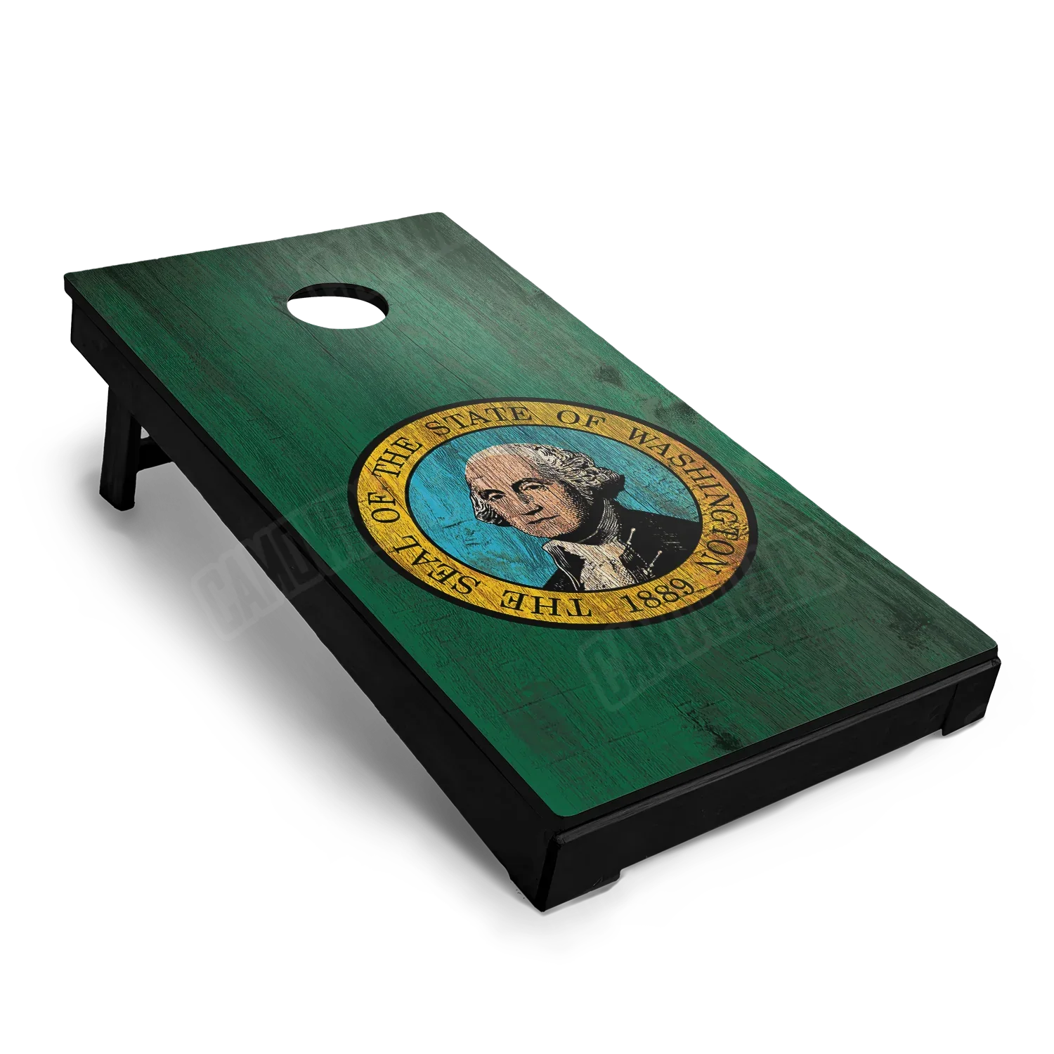US States Washington Distressed Flag Cornhole Board Wraps