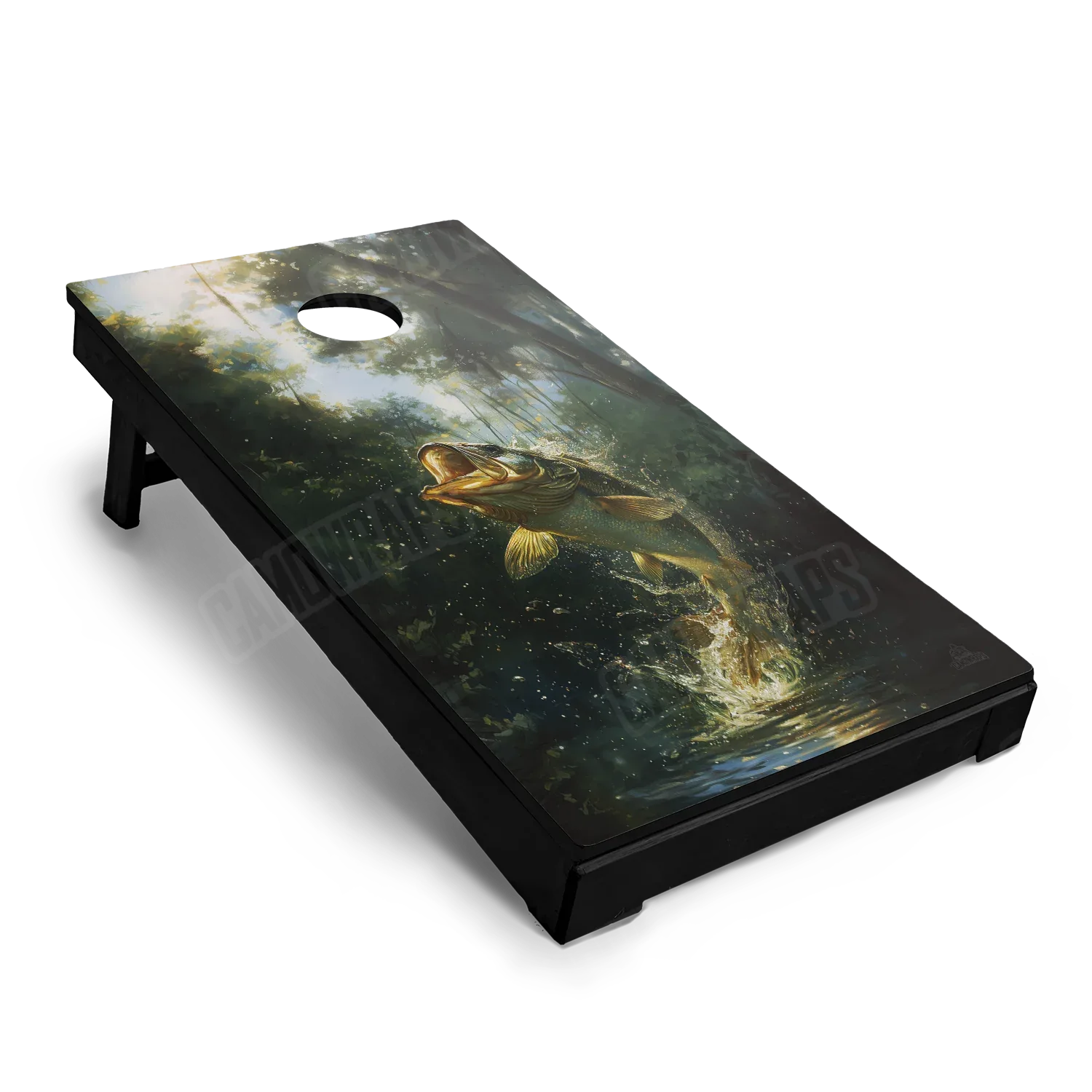 Wildlife Bass Cornhole Board Wraps